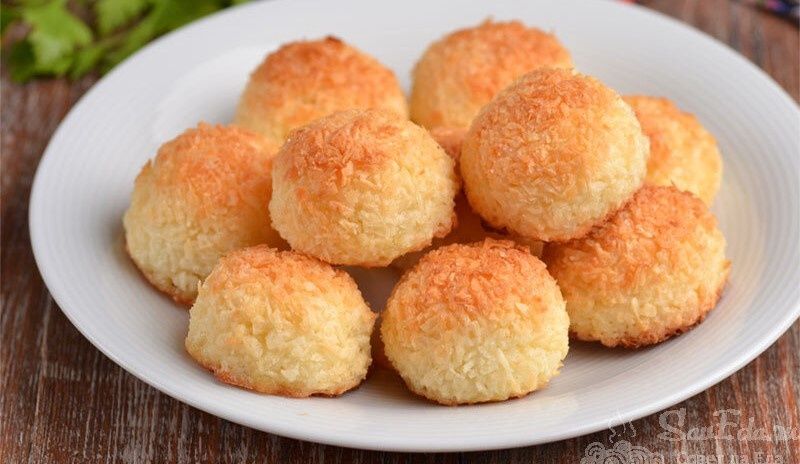 Нежное кокосовое печенье: быстро, просто и без муки