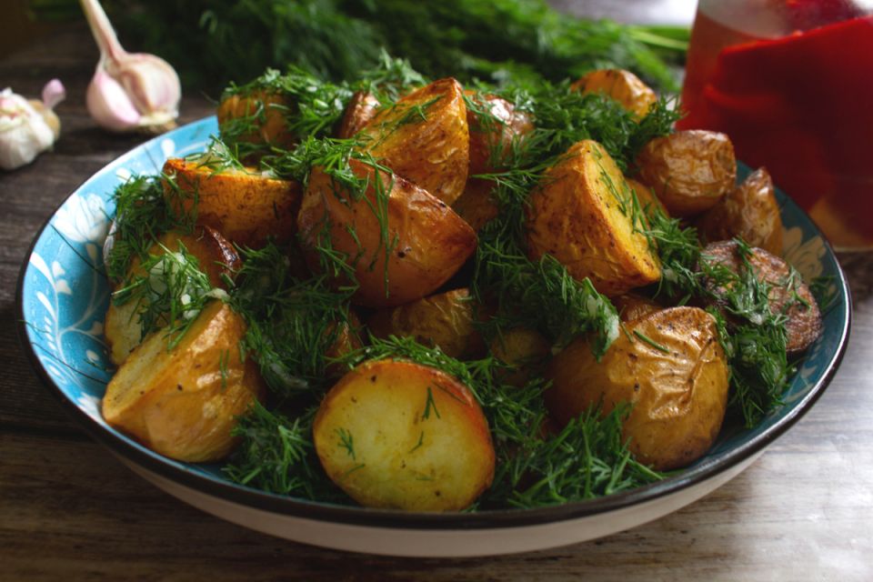 Ароматная жареная картошка на топленом масле