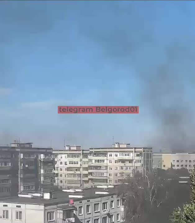 В районе Гринёвки в Белгороде горит автомобиль