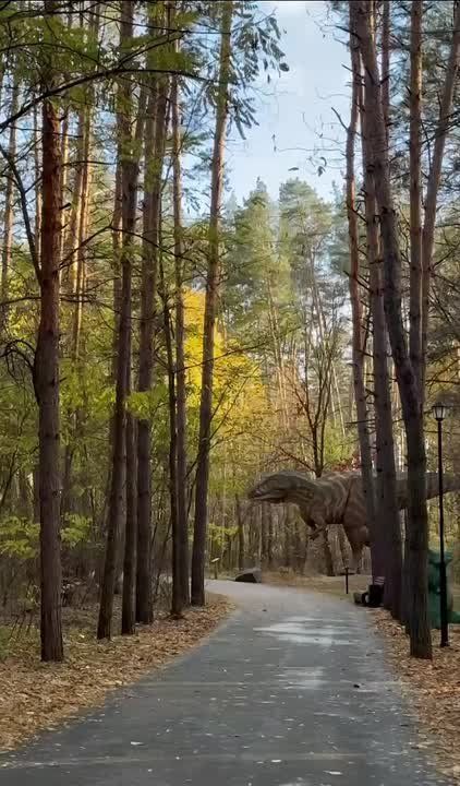 Дино-дино-динозавр. Маленький динозаврик прогулялся в своём родном доме – белгородском динопарке Посмотрите, как он ловко прячется от камер