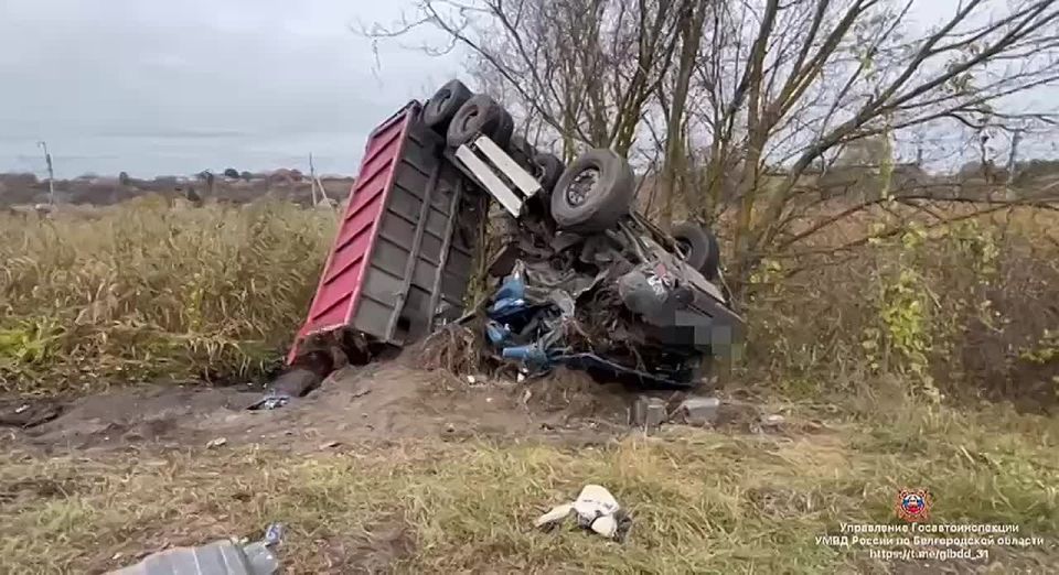 #СВОДКА_ДТП. По предварительным данным, вчера около 09 часов на 2 км автодороги «Южный подход к г. Белгороду» 57-летний водитель автомобиля «МАН» не справился с управлением и допустил съезд в кювет с последующим...