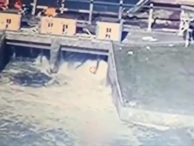 Кадры, опубликованные противником, обстановки у дамбы Белгородского водохранилища