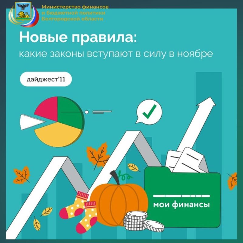 Эксперты проекта НИФИ Минфина России «Моифинансы.рф» рассказали о 6 законодательных нововведениях, которые могут повлиять на наши финансы, вступающих в силу в ноябре 2025 года