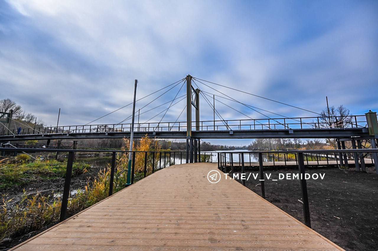 Вантовый мост в парке «Берега» готов на 80% Вантовый мост в парке «Берега» готов на 80%