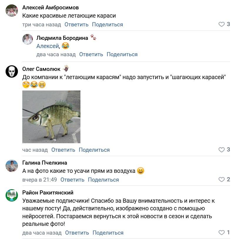 «Какие красивые летающие караси»; «Какие красивые летающие караси»;