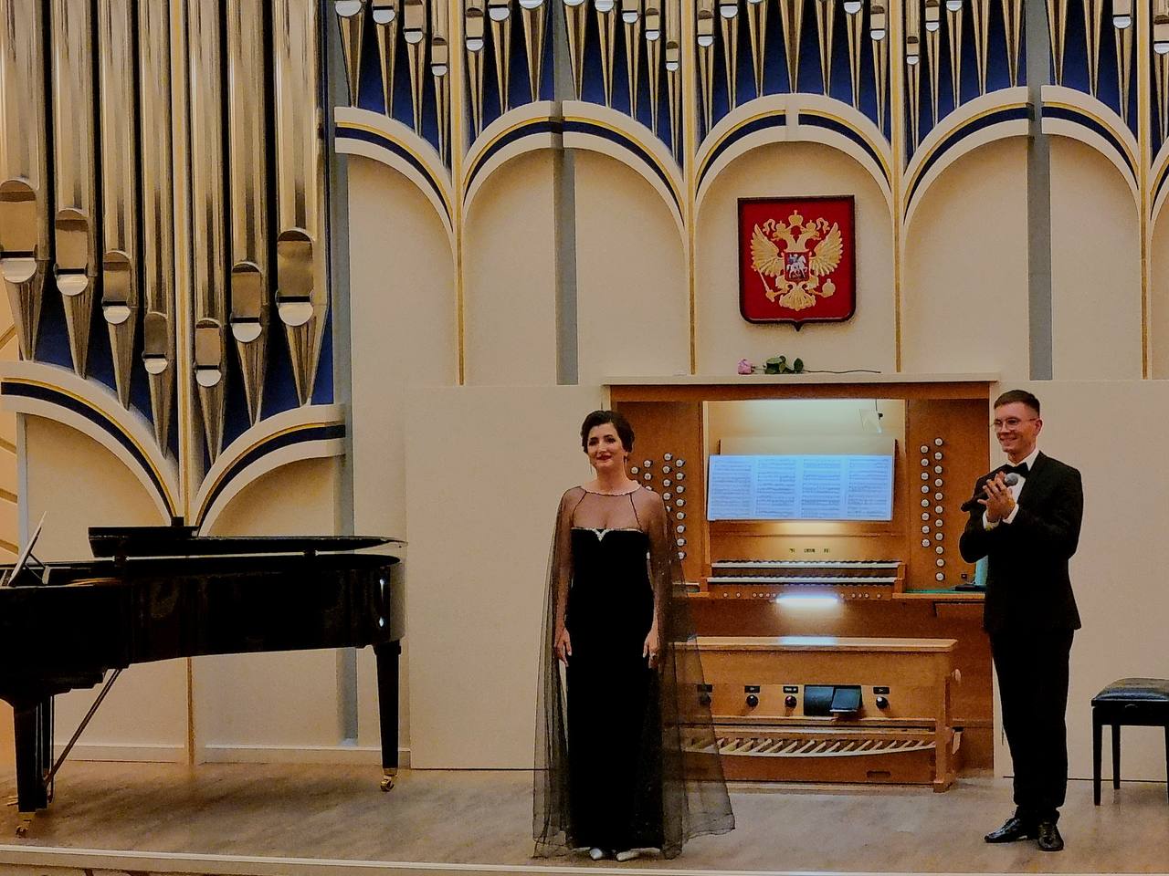 Сегодня в Органном зале Белгородской филармонии с программой «Орган и голос» выступили лауреаты международных конкурсов Тимур Халиуллин и Ирина Хубаева (сопрано) Сегодня в Органном зале Белгородской филармонии с программой «Орган и голос» выступили лауреаты международных конкурсов Тимур Халиуллин и Ирина Хубаева (сопрано)