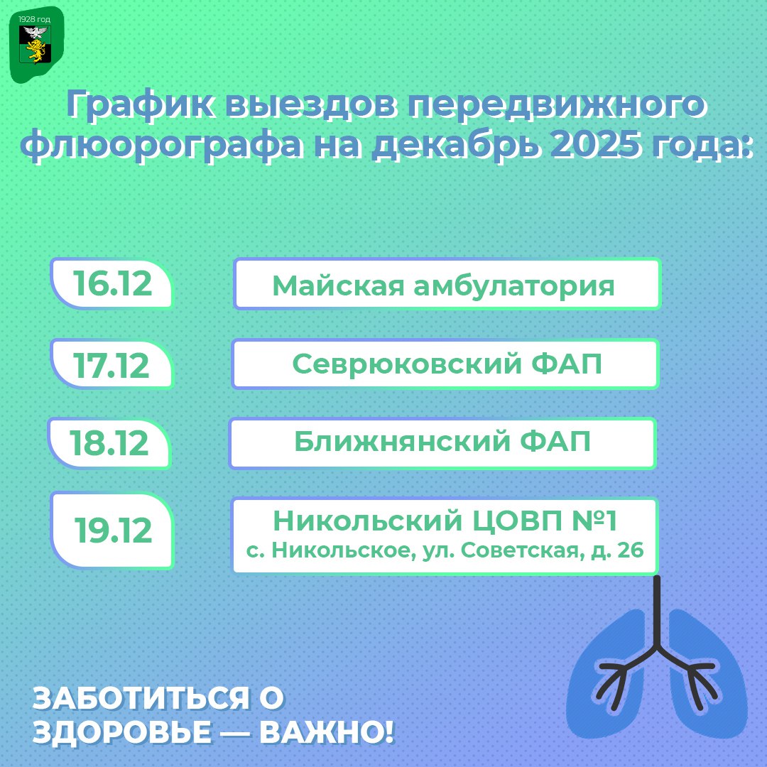 С декабря в поселениях нашего муниципалитета начинает работать передвижной флюограф — современный медицинский аппарат для быстрой и точной диагностики заболеваний органов дыхания С декабря в поселениях нашего муниципалитета начинает работать передвижной флюограф — современный медицинский аппарат для быстрой и точной диагностики заболеваний органов дыхания