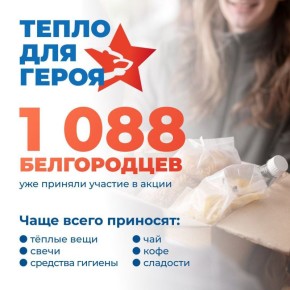 Галина Руденко: Житела нашего региона активно участвуют в акции «Тепло для Героя»