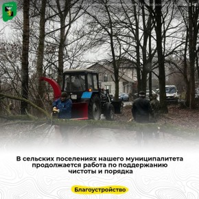 В сельских поселениях нашего муниципалитета продолжается работа по поддержанию чистоты и порядка