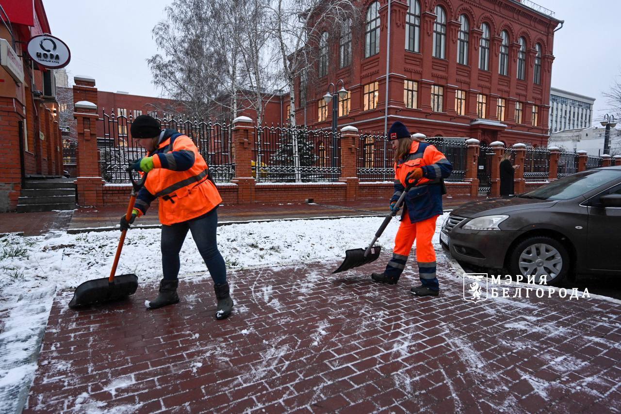 В Белгороде выпал первый снег – коммунальные службы с самого утра приводят в порядок автодороги и пешеходные маршруты В Белгороде выпал первый снег – коммунальные службы с самого утра приводят в порядок автодороги и пешеходные маршруты