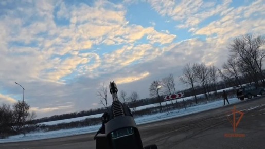Вот так в Белгородской области росгвардейцы прицельным огнём сбили украинской БПЛА "Дартс"