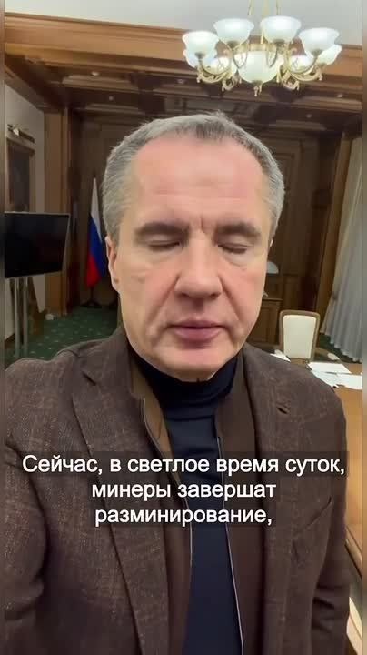 Восстановительные работы в полном объёме начнутся после завершения разминирования – Вячеслав Гладков