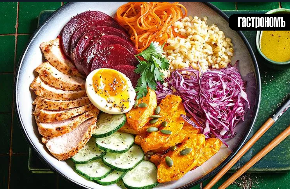 Боул с курицей и булгуром