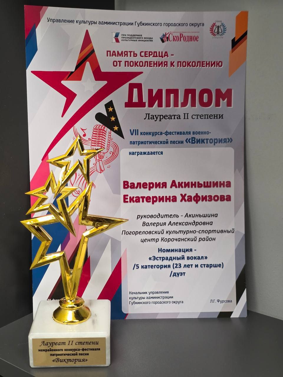 Николай Нестеров: В преддверии Дня защитника Отечества солисты и коллективы Корочанской централизованной клубной системы выступили на VII конкурсефестивале патриотической песни «Виктория» в Губкинском округе — и показали... Николай Нестеров: В преддверии Дня защитника Отечества солисты и коллективы Корочанской централизованной клубной системы выступили на VII конкурсефестивале патриотической песни «Виктория» в Губкинском округе — и показали...