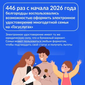 Подтвердить статус многодетной семьи можно без лишних хлопот — с помощью электронного удостоверения на портале «Госуслуги»