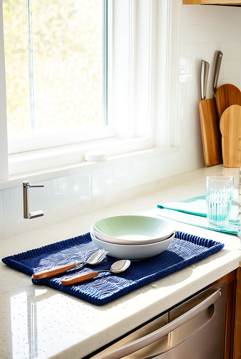 Почему микрофибровый коврик для сушки посуды выигрывает у пластиковых сушилок