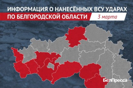 ВСУ обстреляли 9 округов Белгородской области за сутки