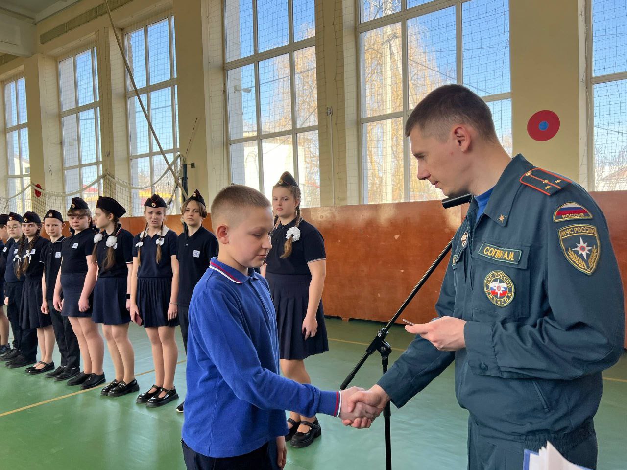 В Борисовской школе имени А.М. Рудого состоялось торжественное событие - посвящение учащихся в кадеты В Борисовской школе имени А.М. Рудого состоялось торжественное событие - посвящение учащихся в кадеты