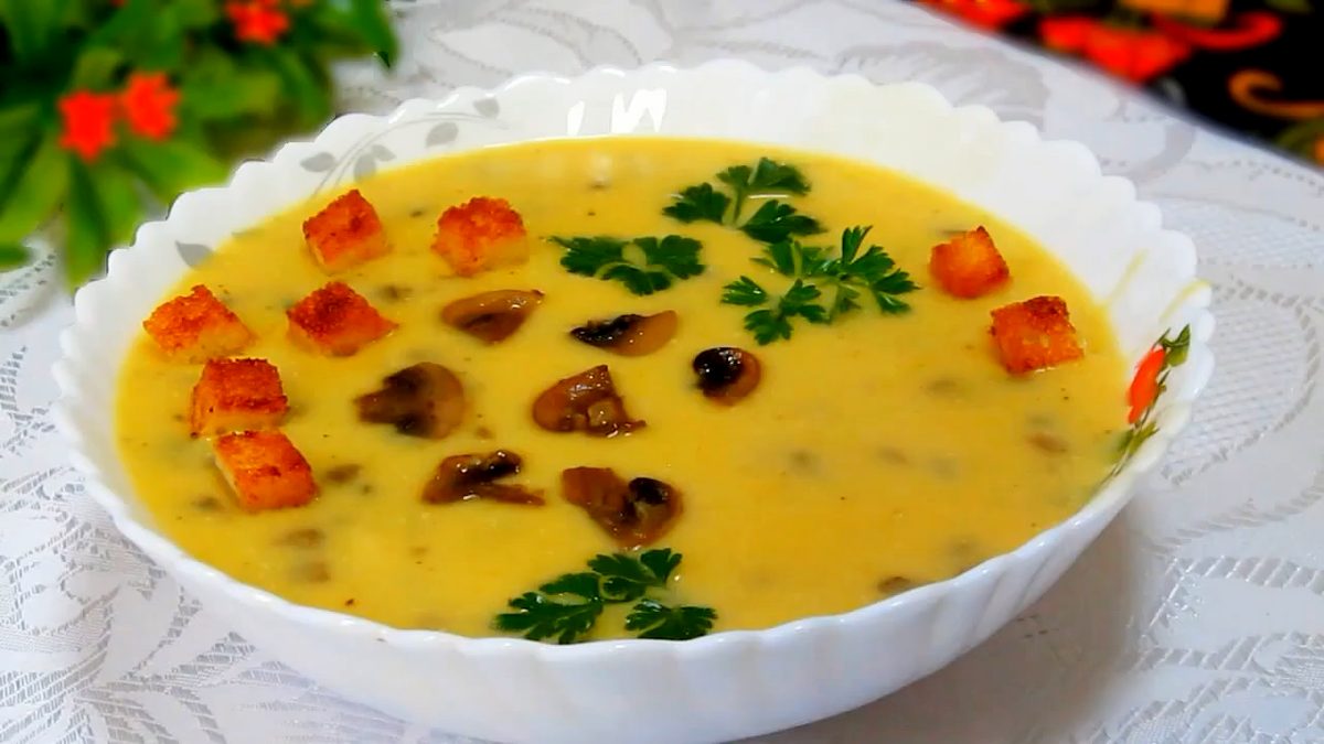 Нежный грибной суп, который покорит ваше сердце