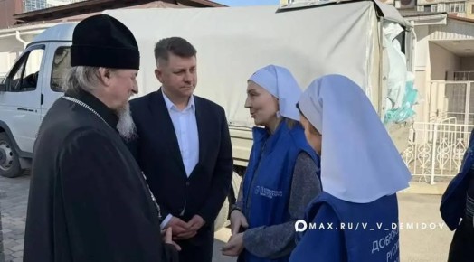 Добровольцы Русской православной церкви привезли в Белгород гуманитарный груз