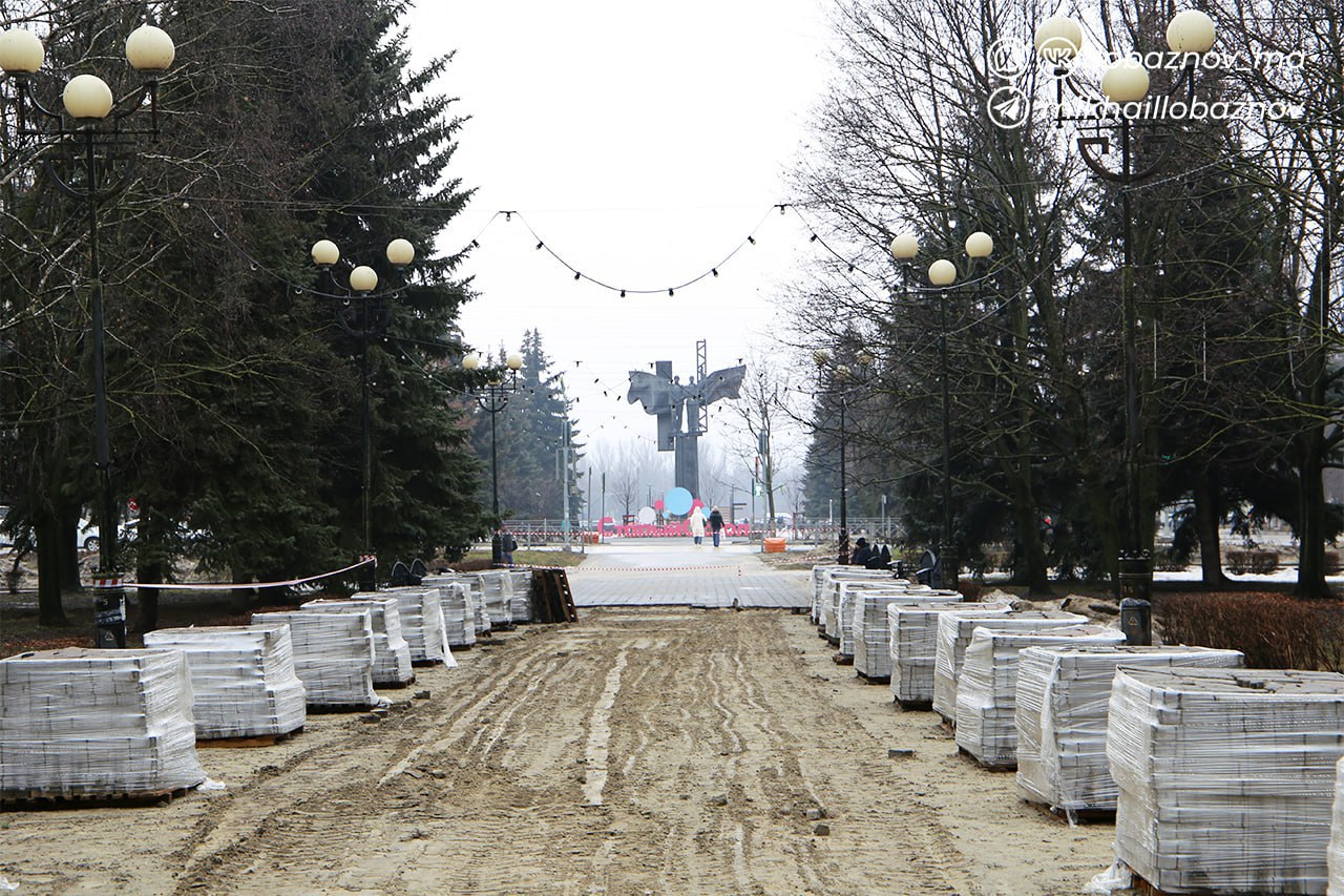 В Старом Осколе продолжаются работы по благоустройству