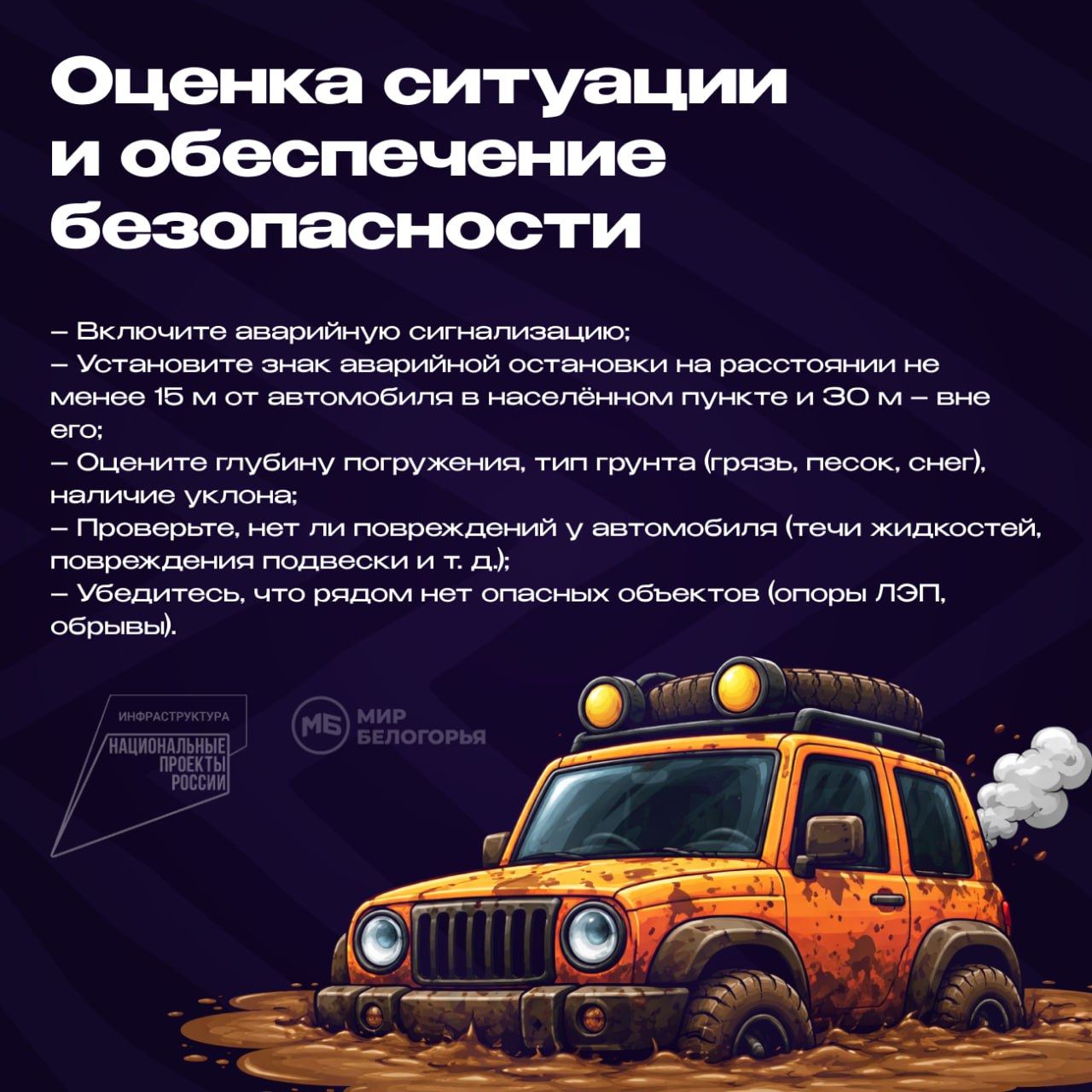 Как вытащить автомобиль из кювета или грязи