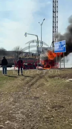 На объездной под Белгородом загорелся большегруз