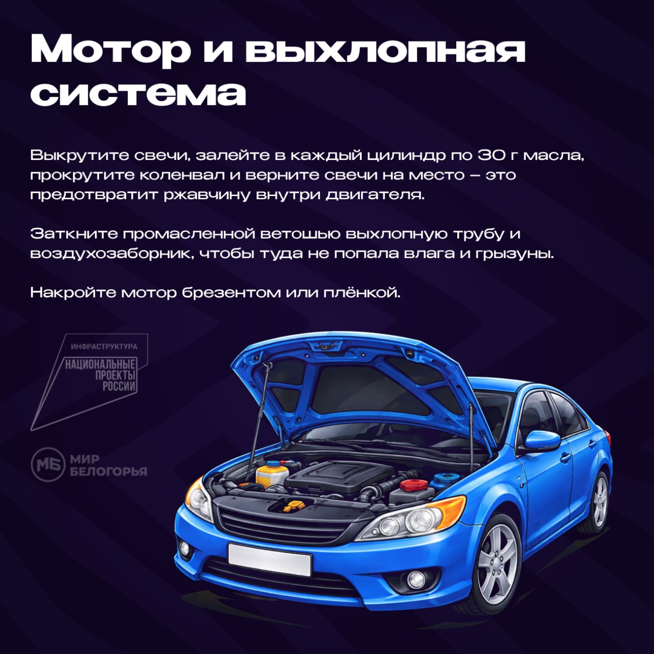 Подготовка автомобиля к длительной стоянке Подготовка автомобиля к длительной стоянке