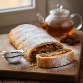 Ароматный яблочный рулет из дрожжевого теста: пошаговый рецепт