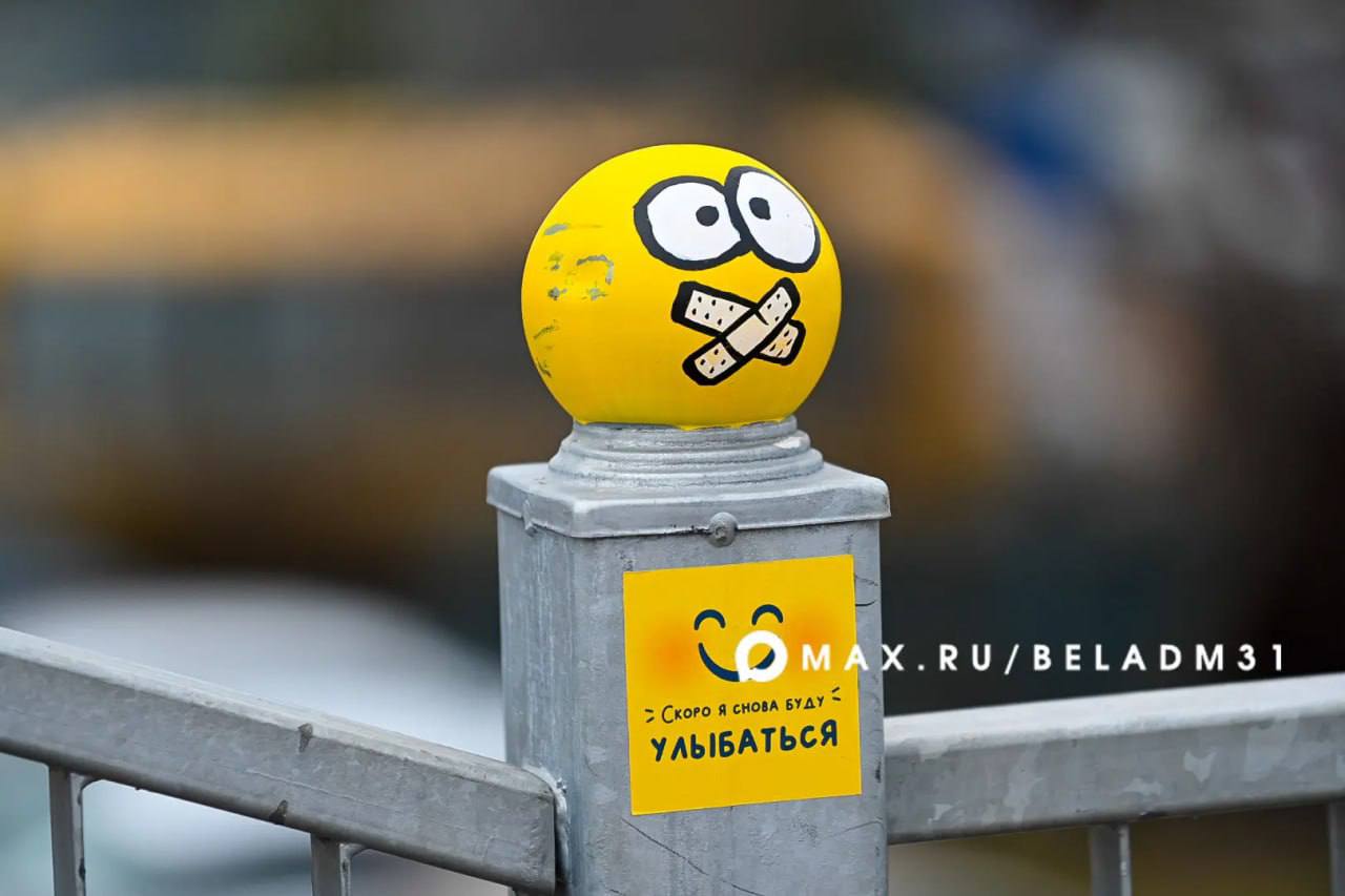 Неизвестные испортили смайлики на «Мосту улыбок» в Белгороде Неизвестные испортили смайлики на «Мосту улыбок» в Белгороде