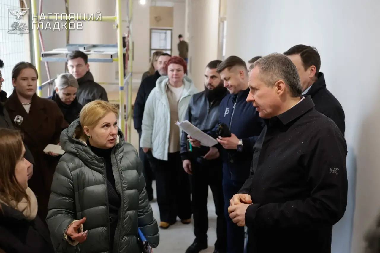 Вячеслав Гладков: Накануне заехал на стройплощадку школы «Пифагор» на улице Орлова в Белгороде Вячеслав Гладков: Накануне заехал на стройплощадку школы «Пифагор» на улице Орлова в Белгороде