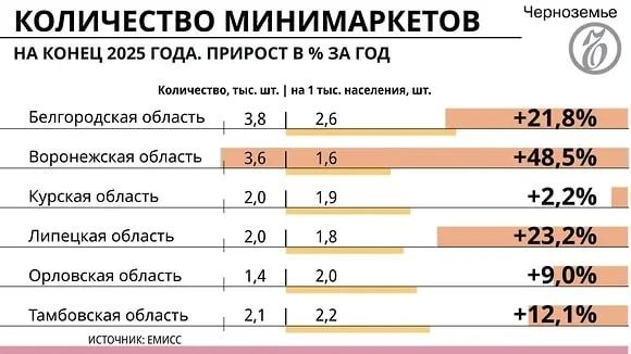 Минимаркетинг: в 2025 году на ритейл-рынке Черноземья выросло число форматов «у дома»