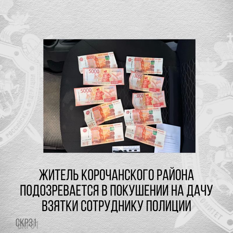 Житель Корочанского района подозревается в покушении на дачу взятку сотруднику полиции