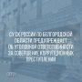 СУ СК России по Белгородской области предупреждает об уголовной ответственности за совершение коррупционных преступлений