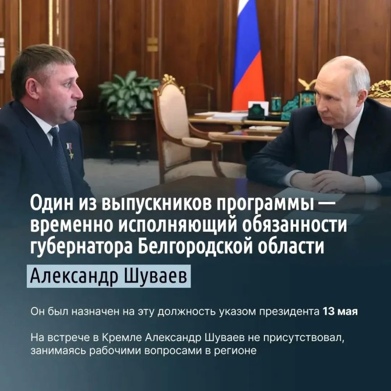 Владимир Путин встретился с выпускниками федеральной кадровой программы «Время героев» Владимир Путин встретился с выпускниками федеральной кадровой программы «Время героев»