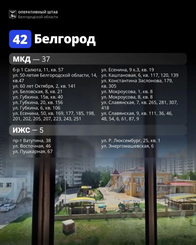 Список адресов, где на прошедшей неделе выполнены работы по восстановлению жилья Список адресов, где на прошедшей неделе выполнены работы по восстановлению жилья