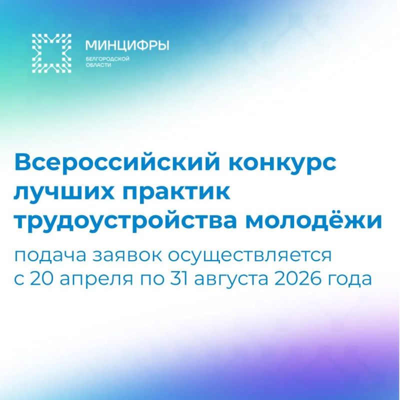Информируем о проведении Всероссийского конкурса лучших практик трудоустройства молодёжи