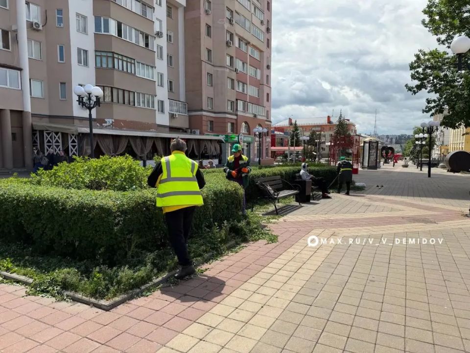 Валентин Демидов: Сегодня в озеленении и уборке города задействованы 186 рабочих и 57 единиц техники Белгорблагоустройства Валентин Демидов: Сегодня в озеленении и уборке города задействованы 186 рабочих и 57 единиц техники Белгорблагоустройства