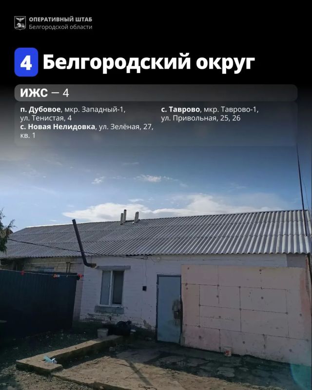 Список адресов, где на прошедшей неделе выполнены работы по восстановлению жилья Список адресов, где на прошедшей неделе выполнены работы по восстановлению жилья