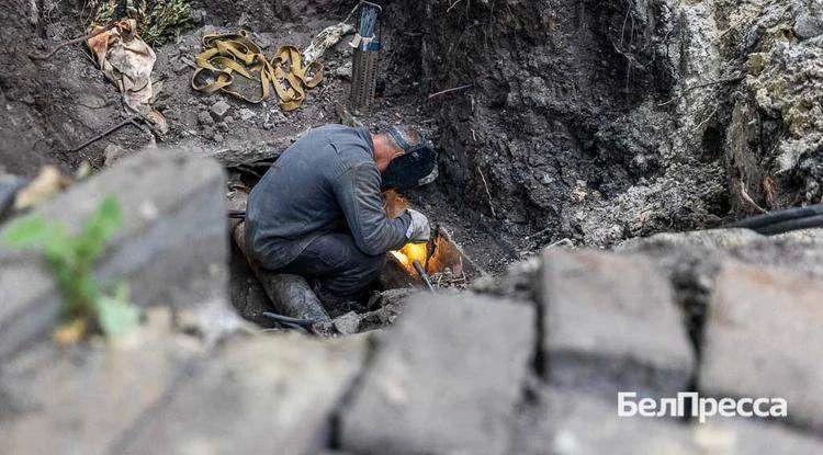 Белгороде повторно ремонтируют трубопровод в одном из районов Харьковской горы Белгороде повторно ремонтируют трубопровод в одном из районов Харьковской горы