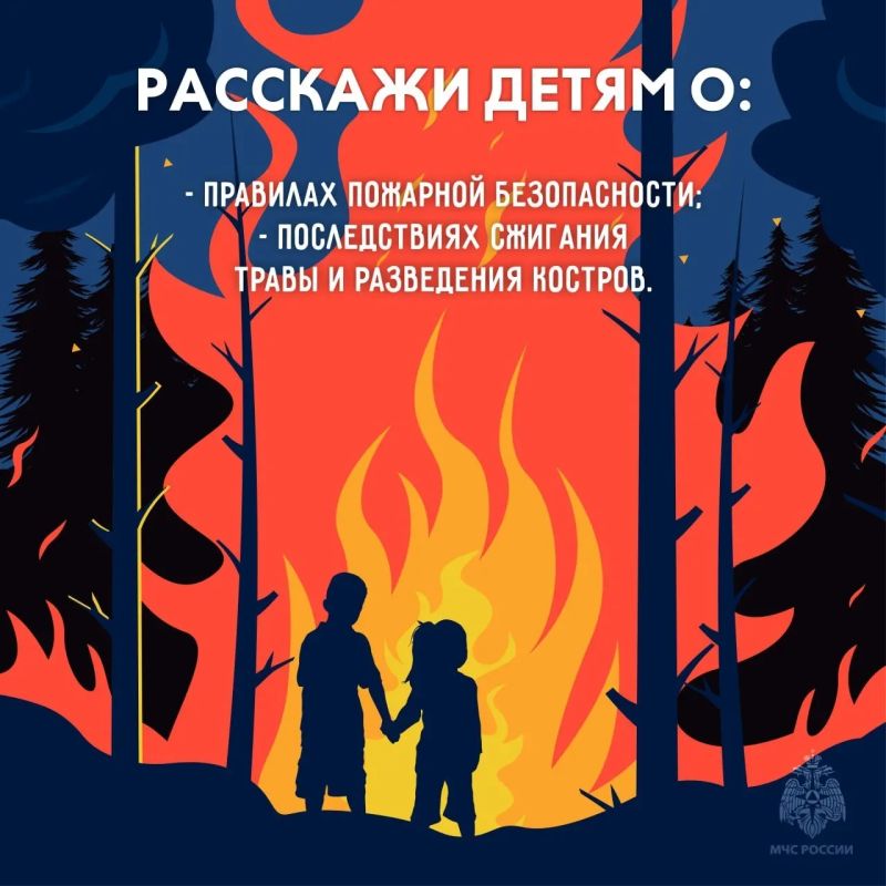 МЧС России напоминает: не сжигай сухую траву МЧС России напоминает: не сжигай сухую траву