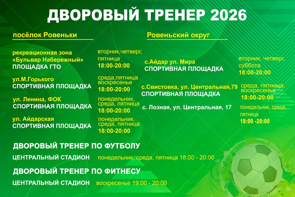 Уважаемые ровенчане! Предлагаем вам принять участие в проекте «Дворовый тренер»!