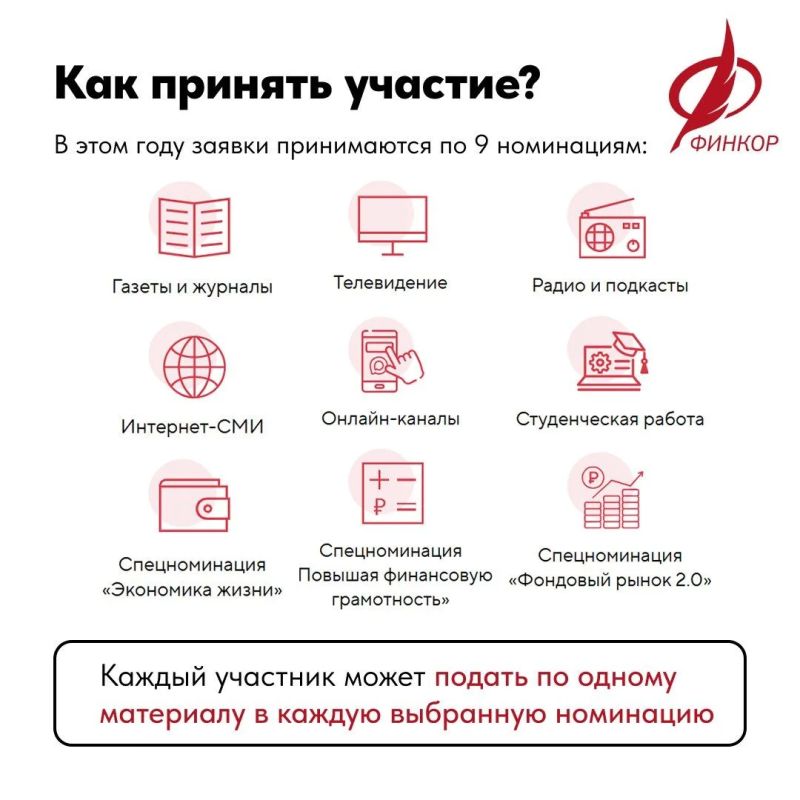Открыт приём заявок на Национальную премию в области финансовой и экономической журналистики «ФИНКОР» Открыт приём заявок на Национальную премию в области финансовой и экономической журналистики «ФИНКОР»