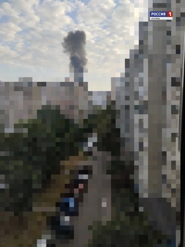 Дым виден из разных частей Белгорода