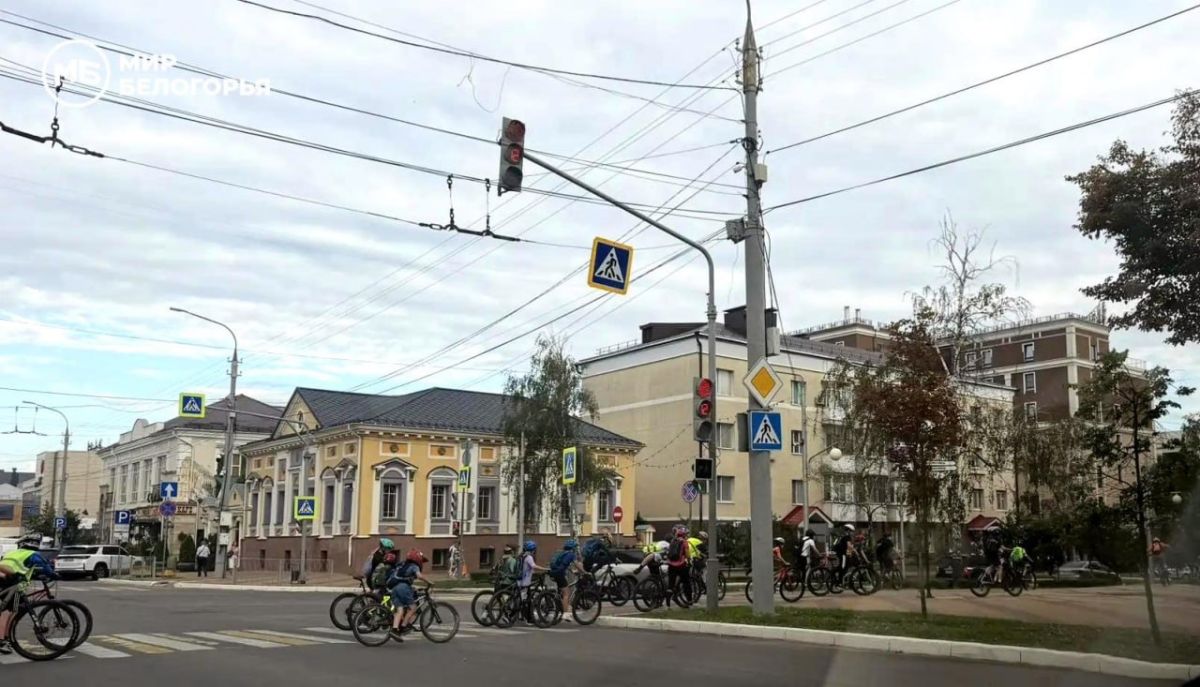 Необычную велосипедную процессию заметили в Белгороде наши подписчики Необычную велосипедную процессию заметили в Белгороде наши подписчики