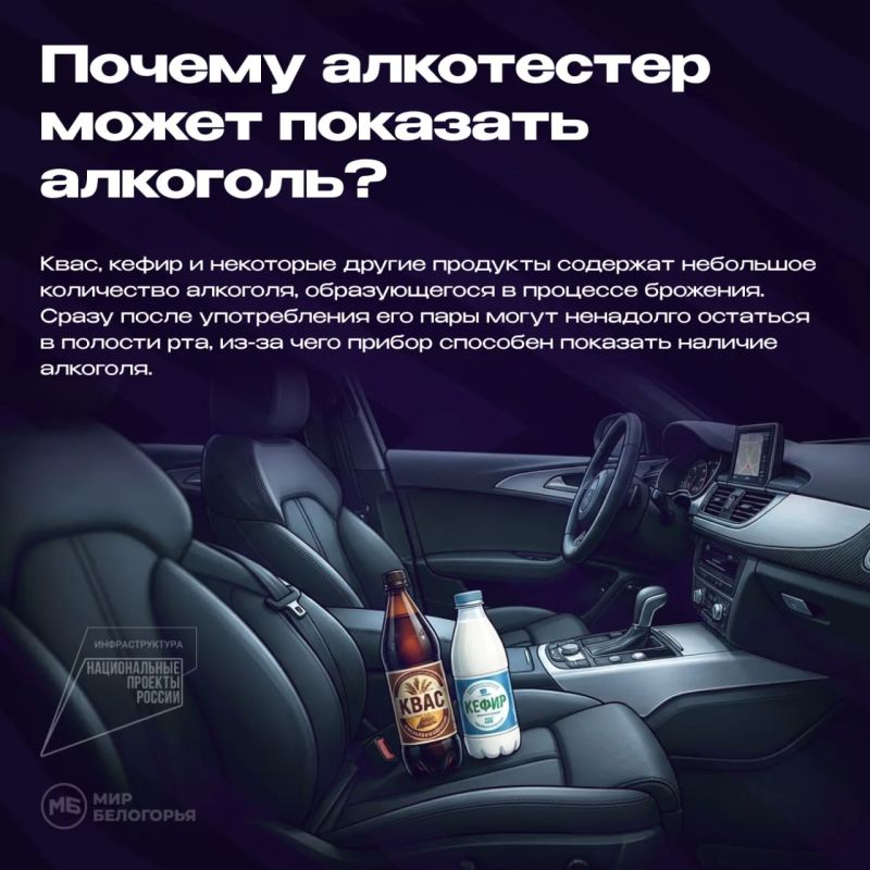 Квас или кефир: как безобидный напиток влияет на показания алкотестера Квас или кефир: как безобидный напиток влияет на показания алкотестера