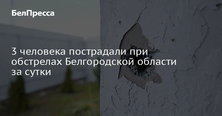 Три человека пострадали при обстрелах Белгородской области за сутки Три человека пострадали при обстрелах Белгородской области за сутки