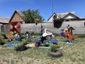 Житель Беленького превратил детскую площадку, благоустроенную по губернаторской программе, в парк деревянных скульптур
