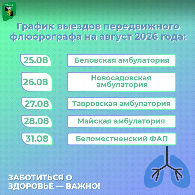 Татьяна Круглякова: Мобильный флюорограф продолжает работу в Белгородском муниципальном округе Татьяна Круглякова: Мобильный флюорограф продолжает работу в Белгородском муниципальном округе