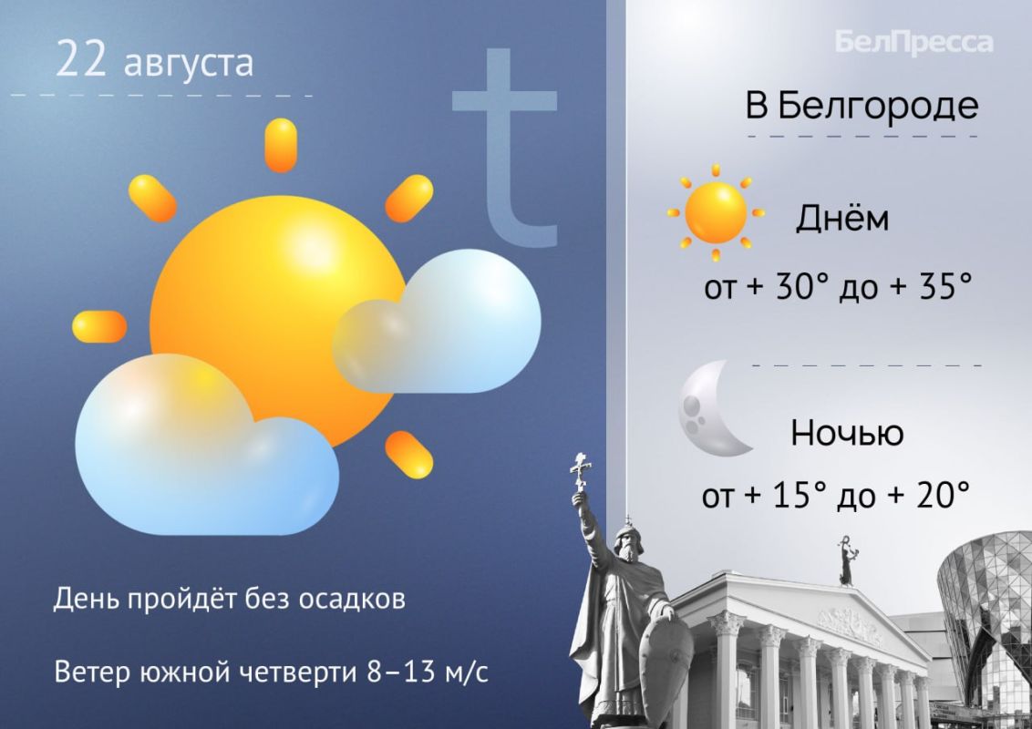 Сильная жара задержится в Белгородской области на выходные